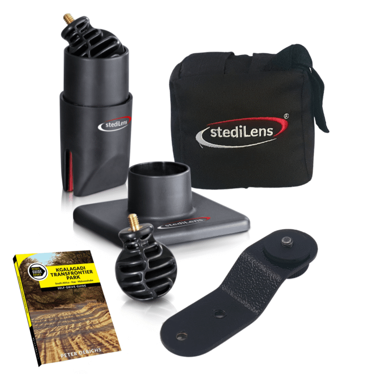 Combo 11| Car Window Mount, Gimbal Like Base Support , Beanbag & Camera Bracket + Peter’s Guide Books | Kgalagadi Transfrontier Park